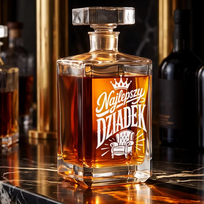 Karafka Do Whisky z Grawerem Dla Dziadka Prezent Na Dzień Dziadka: Koneser Smaku Karafka Do Whisky z Grawerem Dla Dziadka Prezent Na Dzień Dziadka: Koneser Smaku