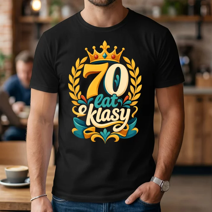Koszulka Męska Na 70 Prezent Dla Mężczyzny: 70 Lat Klasy