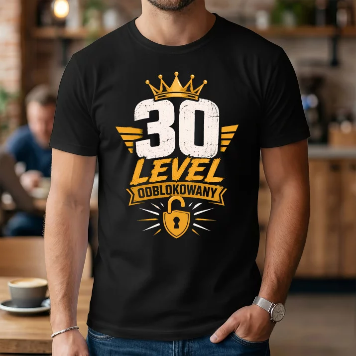 Koszulka Męska Dla 30 Latka Prezent Na 30 Urodziny Dla Mężczyzny: Level 30 Odblokowany