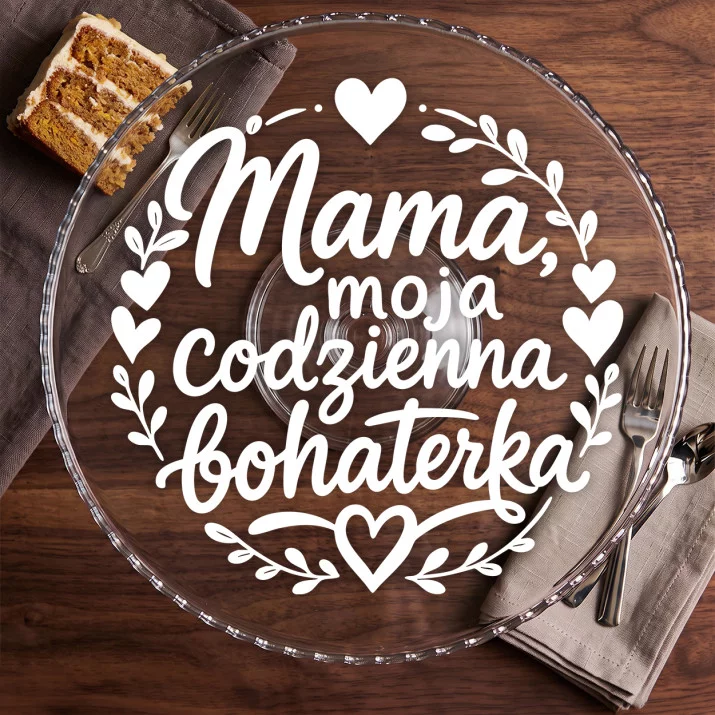 Patera Na Ciasto Dla Mamy Po Porodzie Prezent Na Dzień Mamy Dla Kobiety: Codzienna Bohaterka Patera Na Ciasto Dla Mamy Po Porodzie Prezent Na Dzień Mamy Dla Kobiety: Codzienna Bohaterka