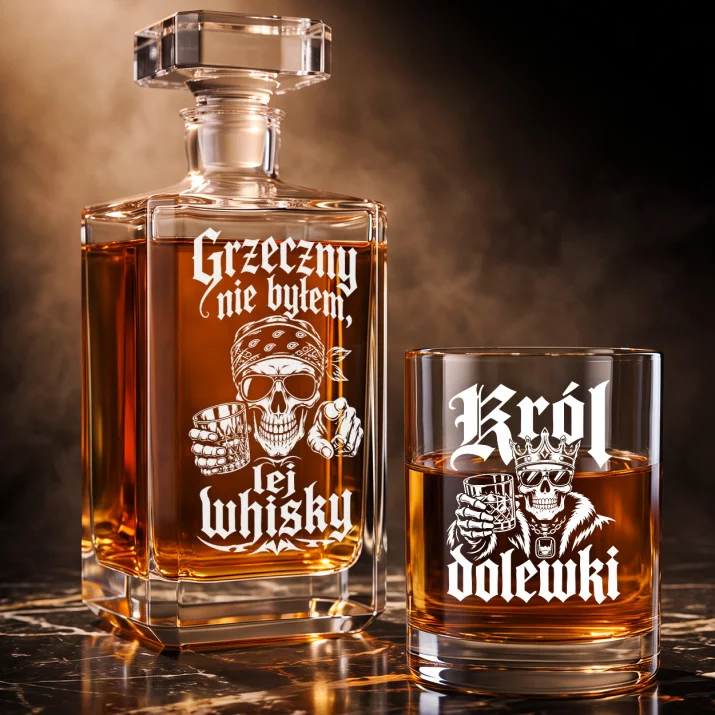 Zestaw Do Whisky Na Święta Prezent Dla Mężczyzny: Grzeczny Nie Byłem, Lej Whisky