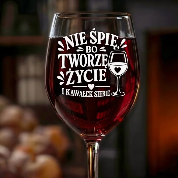 Kieliszek Do Wina Dla Noworodka I Mamy Prezent Na Dzień Mamy Dla Kobiety: Nie Śpię Tworzę Życie Kieliszek Do Wina Dla Noworodka I Mamy Prezent Na Dzień Mamy Dla Kobiety: Nie Śpię Tworzę Życie