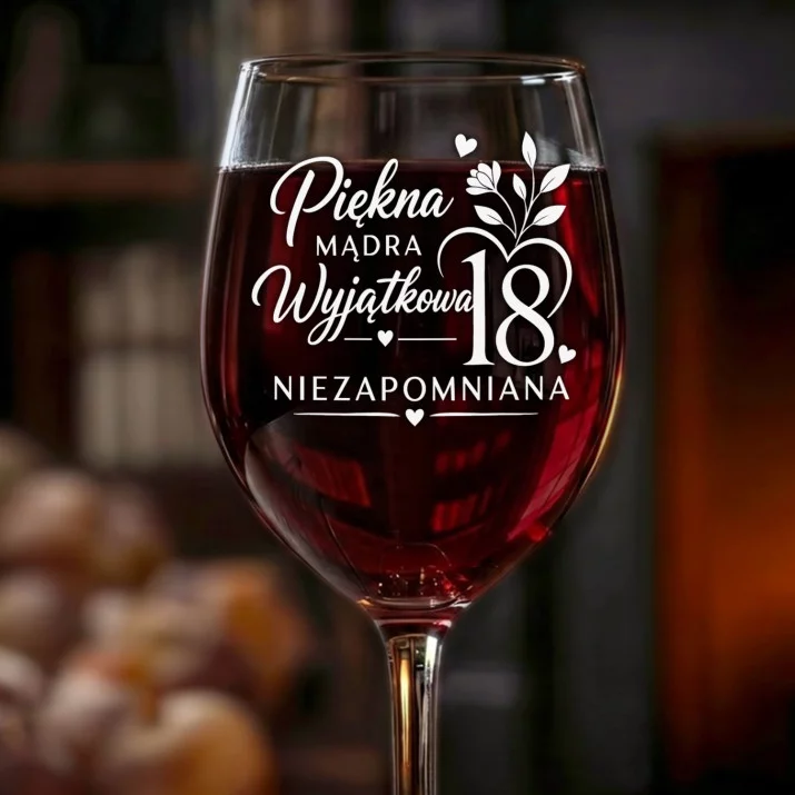 Kieliszek Do Wina Na 18 Prezent Dla Kobiety: Piękna Mądra Wyjątkowa 18 Kieliszek Do Wina Na 18 Prezent Dla Kobiety: Piękna Mądra Wyjątkowa 18