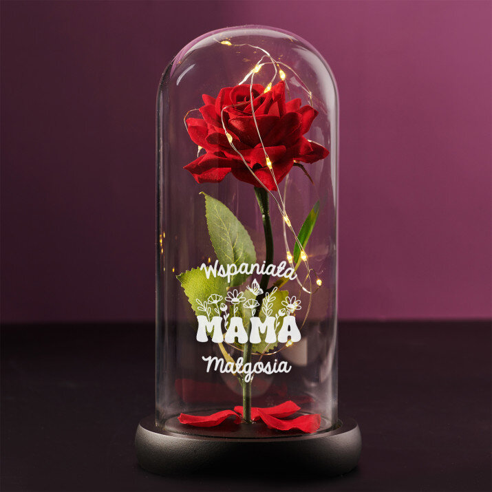 Wspaniała mama - Wieczna róża w szkle