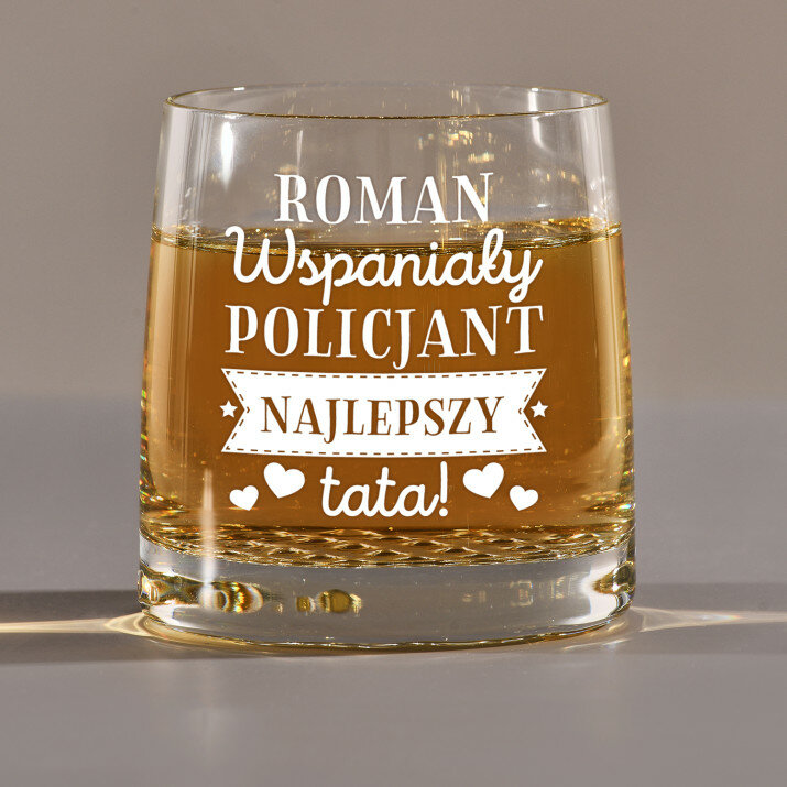 Wspaniały policjant, najlepszy tata - Szklanka do whisky