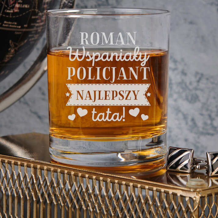 Wspaniały policjant, najlepszy tata - Szklanka do whisky