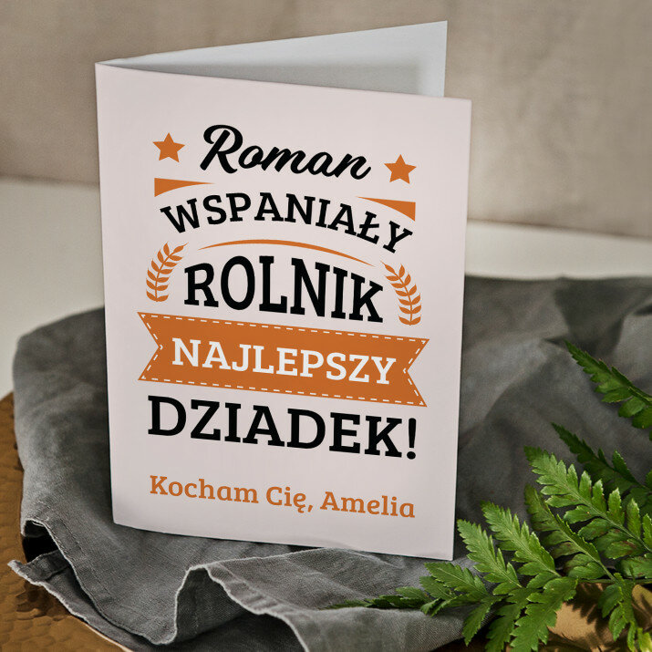 Wspaniały rolnik, najlepszy dziadek - Kartka z życzeniami
