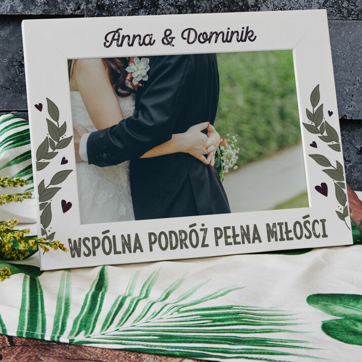 Wspólna podróż pełna miłości - Ramka na zdjęcia z nadrukiem