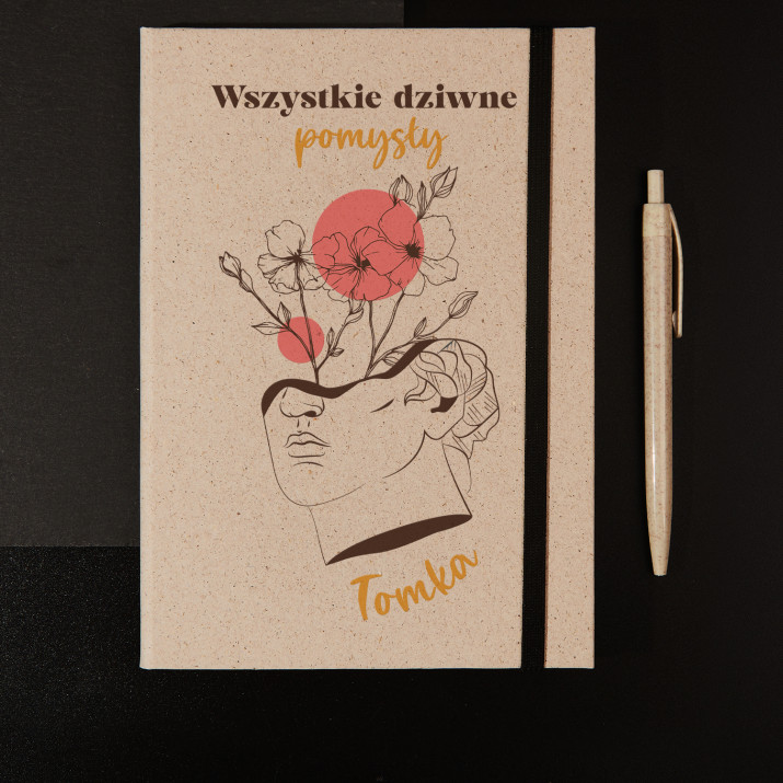 Wszystkie dziwne pomysły - Eko notes A5 z trawy