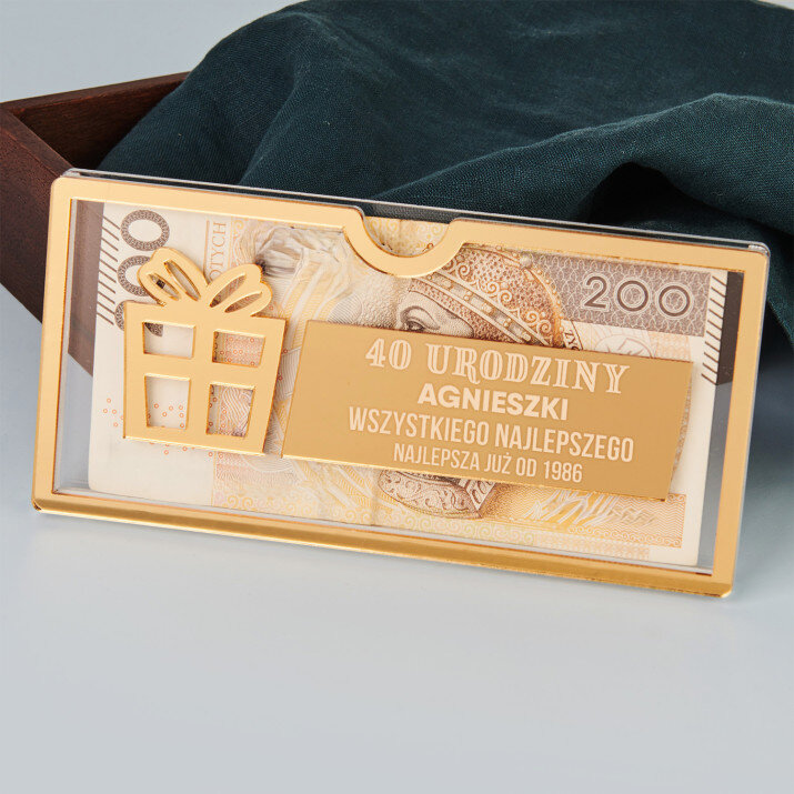 Wszystkiego Najlepszego - Akrylowa koperta na pieniądze Prezent