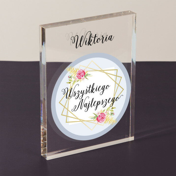 Wszystkiego najlepszego - Blok akrylowy z nadrukiem