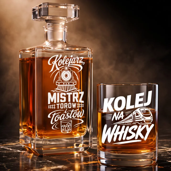 Zestaw Do Whisky Dla Kolejarza Prezent Dla Mężczyzny: Kolejowy Toast Zestaw Do Whisky Dla Kolejarza Prezent Dla Mężczyzny: Kolejowy Toast
