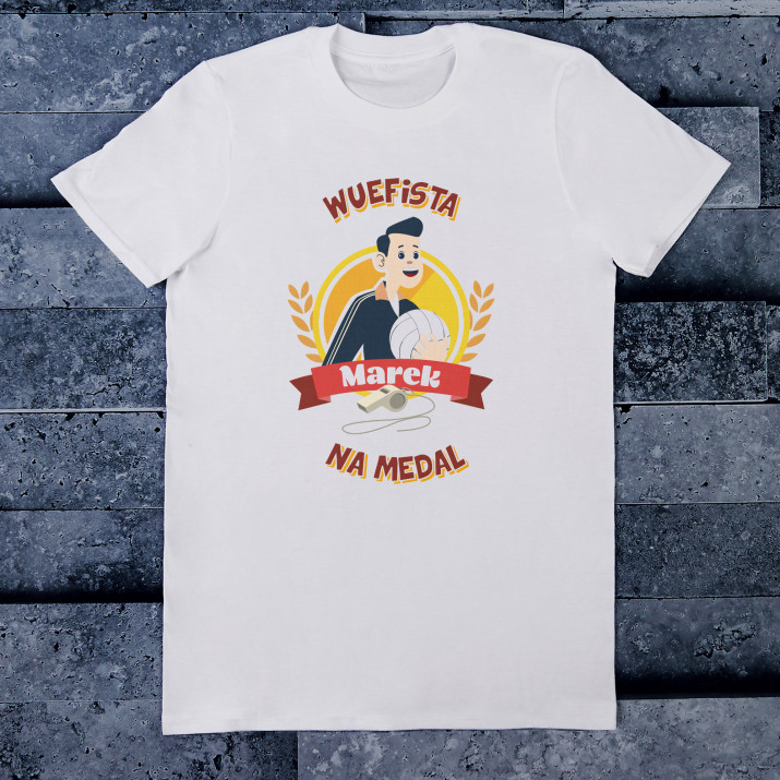 Wuefista na medal - Koszulka męska z nadrukiem