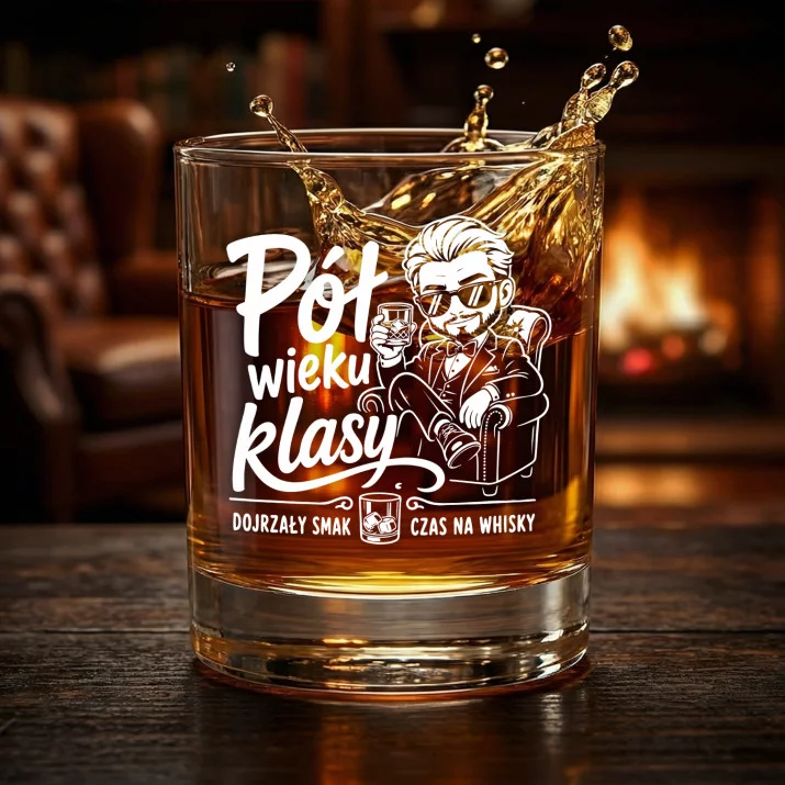 Szklanka Do Whisky Na 50 Lat Prezent Dla Mężczyzny: Pół Wieku Klasy - Whisky