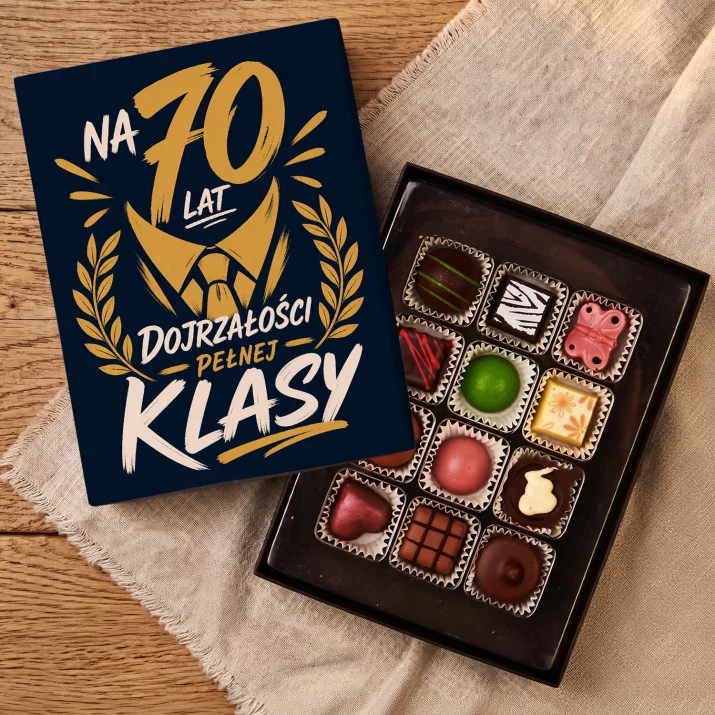 Czekoladki Na 70 Prezent Dla Mężczyzny: 70 Lat Pełnej Klasy Czekoladki Na 70 Prezent Dla Mężczyzny: 70 Lat Pełnej Klasy