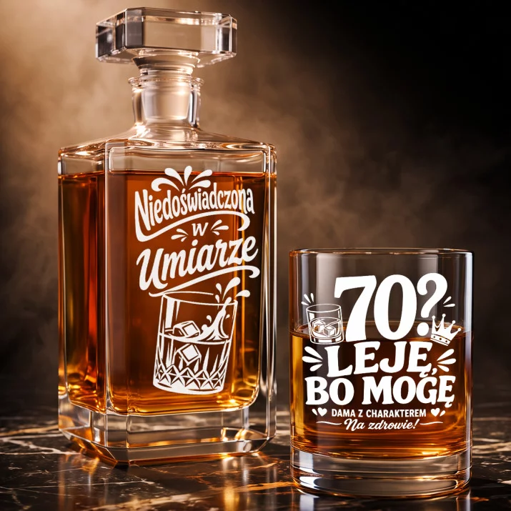 Zestaw Do Whisky Na 70 Urodziny Prezent Dla Kobiety: Żartobliwa Dojrzałość