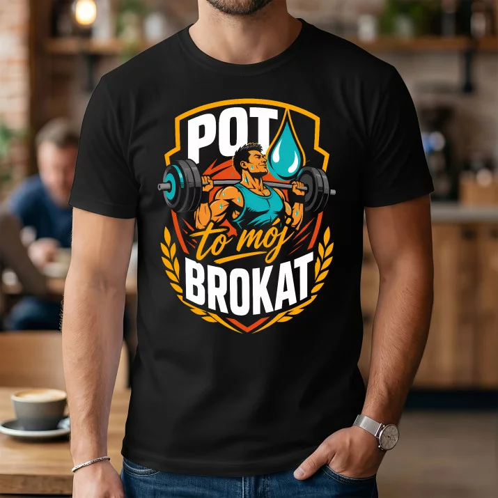 Koszulka Męska Dla Sportowca Prezent Dla Mężczyzny: Pot To Mój Brokat