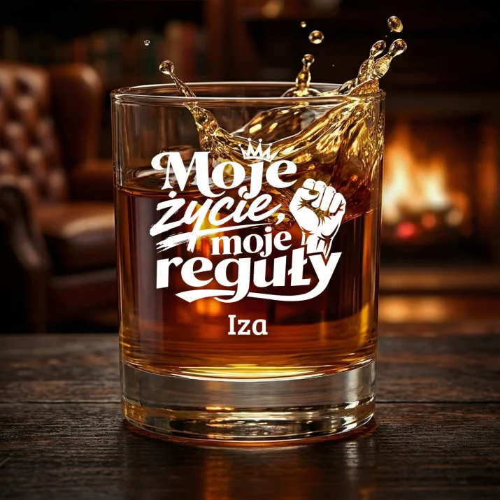Szklanki Do Whisky z Grawerem Na Panieński Prezent Dla Kobiety: Moje Życie, Moje Reguły