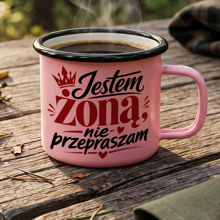 Kubek Emaliowany Dla Żony Prezent Na Rocznicę Ślubu Dla Kobiety: Manifest Żony