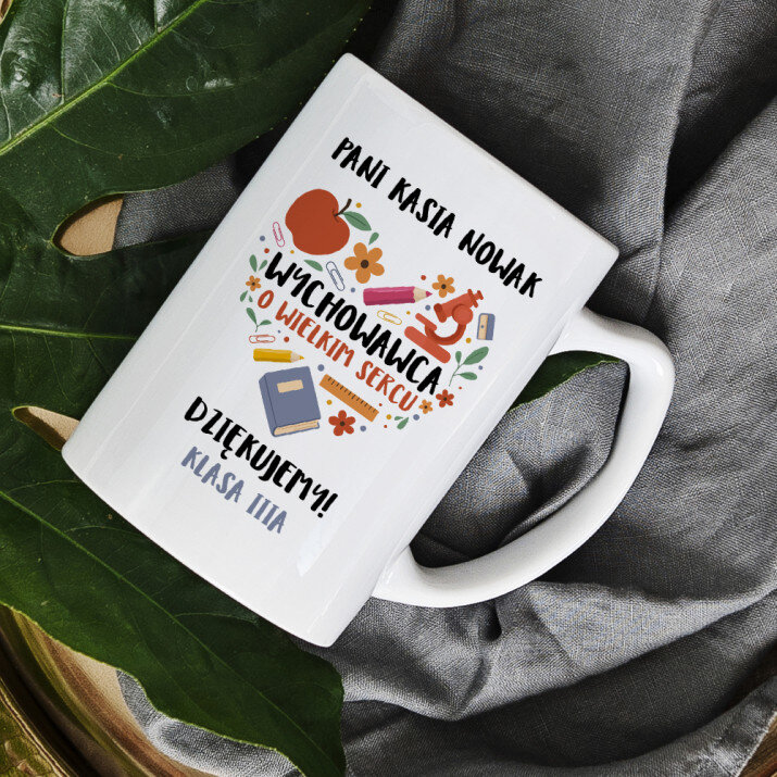 Wychowawca o wielkim sercu - Personalizowany Kubek