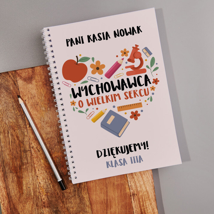 Wychowawca o wielkim sercu - Planer na spirali dla nauczyciela