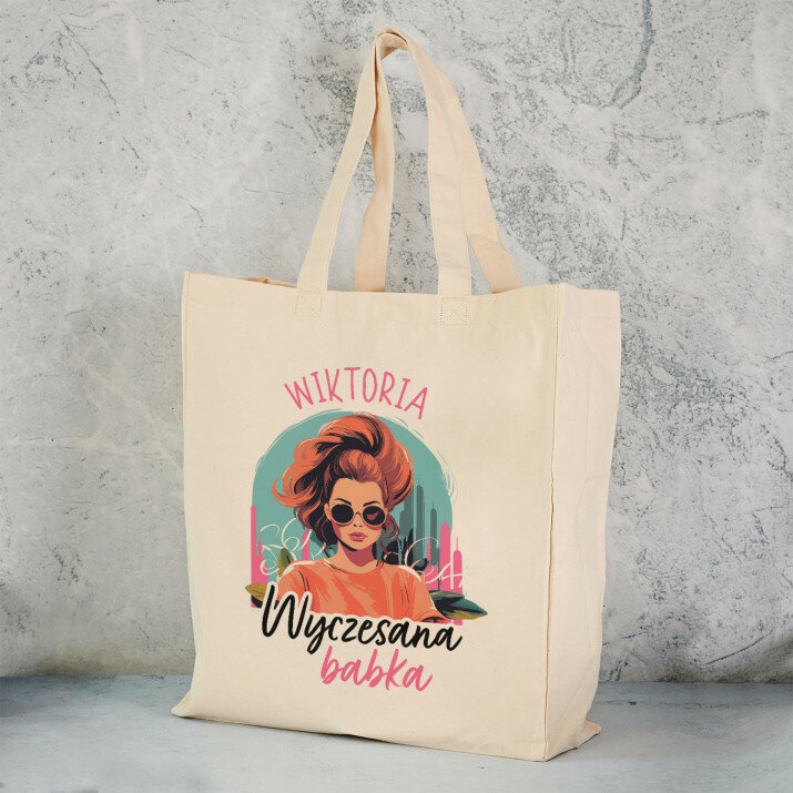 Wyczesana babka - Torba Bawełniana z Nadrukiem