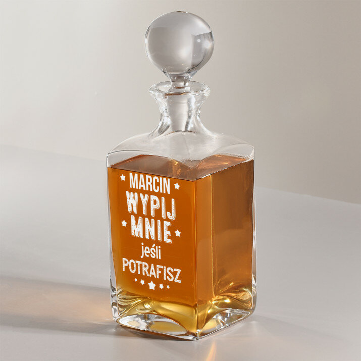 Wypij mnie - grawerowana karafka do whisky