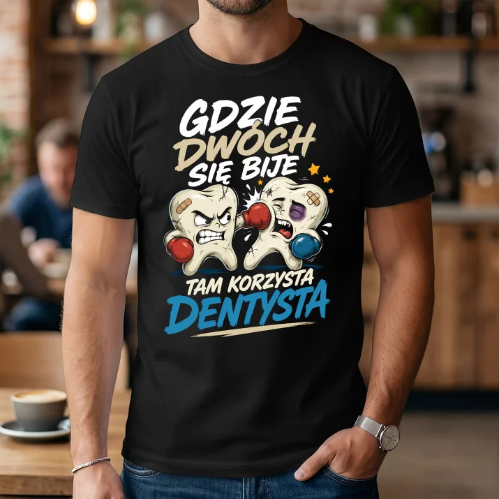 Koszulka Męska Dla Stomatologa Prezent Dla Mężczyzny: Koszysta Dentysta