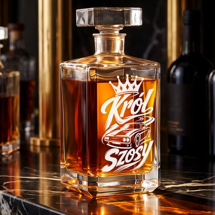 Karafka Do Whisky z Grawerem Dla Samochodziarza Prezent: Duma Kierowcy Karafka Do Whisky z Grawerem Dla Samochodziarza Prezent: Duma Kierowcy