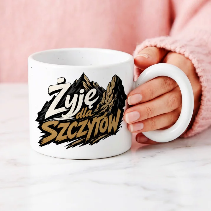 Kubek Z Okrągłym Uchem Dla Wspinacza Prezent Dla Mężczyzny: Szczytowa Elegancja
