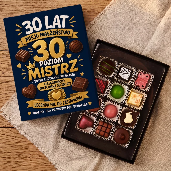 Czekoladki Na 30 Rocznicę Ślubu Prezent Dla Mężczyzny: Mistrz 30 Lat Małżeństwa Czekoladki Na 30 Rocznicę Ślubu Prezent Dla Mężczyzny: Mistrz 30 Lat Małżeństwa