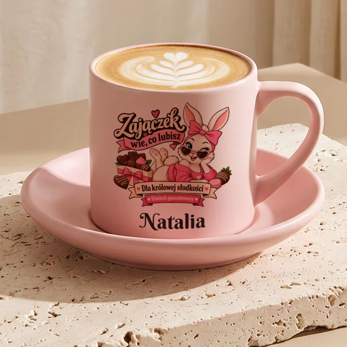 Filiżanka Personalizowana Na Zajączka Prezent Dla Kobiety: Zajączek Wie, Co Lubisz Filiżanka Personalizowana Na Zajączka Prezent Dla Kobiety: Zajączek Wie, Co Lubisz