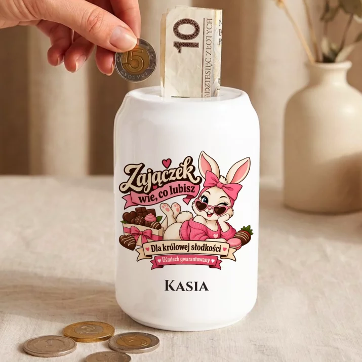 Skarbonka Na Zajączka Prezent Dla Kobiety: Zajączek Wie, Co Lubisz