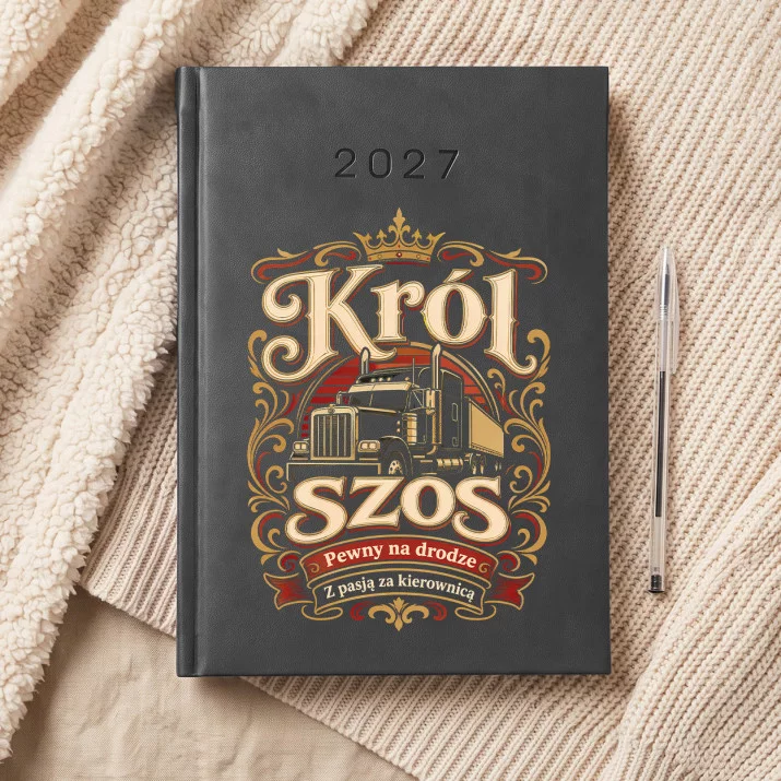 Kalendarz Książkowy A5 2027 Dla Kierowcy Prezent Dla Mężczyzny: Ornamentalny Herb Szos Kalendarz Książkowy A5 2027 Dla Kierowcy Prezent Dla Mężczyzny: Ornamentalny Herb Szos