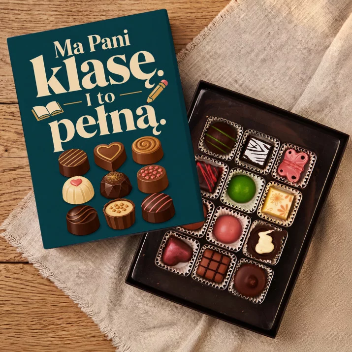Czekoladki Na Dzień Nauczyciela Prezent Dla Nauczyciela Kobiety: Ma Pani Klasę Czekoladki Na Dzień Nauczyciela Prezent Dla Nauczyciela Kobiety: Ma Pani Klasę
