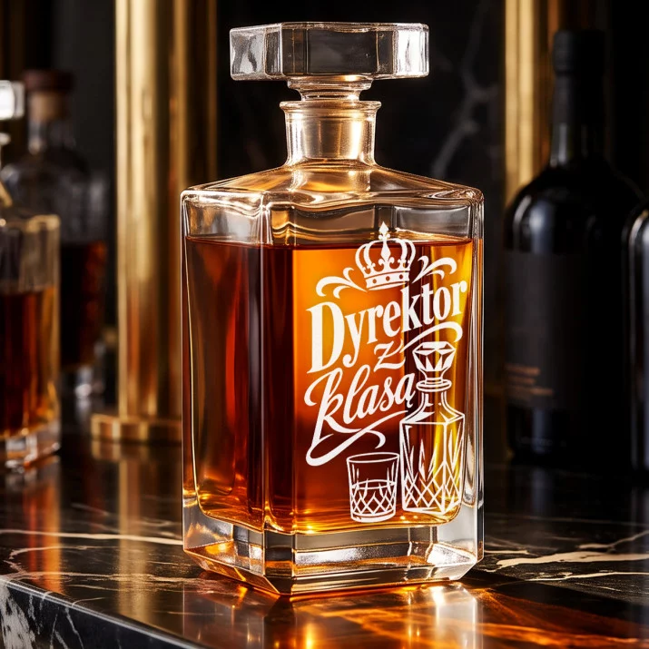 Karafka Do Whisky z Grawerem Dla Dyrektora Szkoły Prezent: Dowcip Szkolny Karafka Do Whisky z Grawerem Dla Dyrektora Szkoły Prezent: Dowcip Szkolny