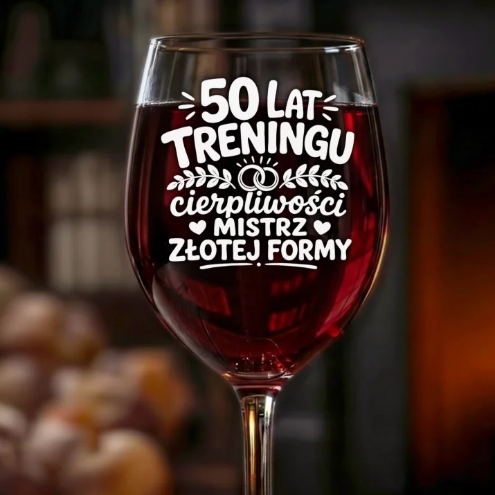 Kieliszek Do Wina Na Złote Gody Prezent Dla Mężczyzny: Mistrz Złotej Formy