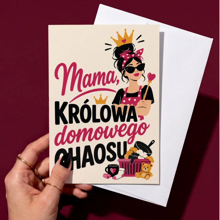 Kartka z Życzeniami Na Dzień Mamy Dla Mamy Kobiety: Codzienna Królowa Kartka z Życzeniami Na Dzień Mamy Dla Mamy Kobiety: Codzienna Królowa