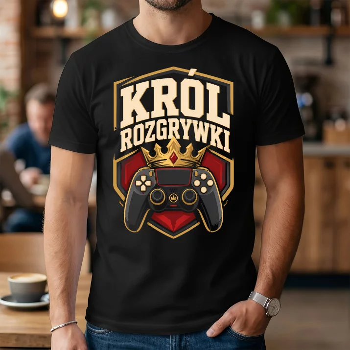 Koszulka Męska Dla Gamera Prezent Dla Mężczyzny: Król Rozgrywki