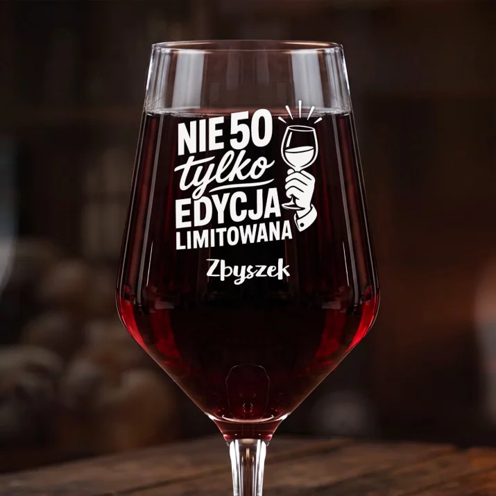 Mega Kieliszek Do Wina z Grawerem Na 50 Urodziny Prezent Dla 50 Latka Mężczyzny: Limitowana Edycja 50 Mega Kieliszek Do Wina z Grawerem Na 50 Urodziny Prezent Dla 50 Latka Mężczyzny: Limitowana Edycja 50