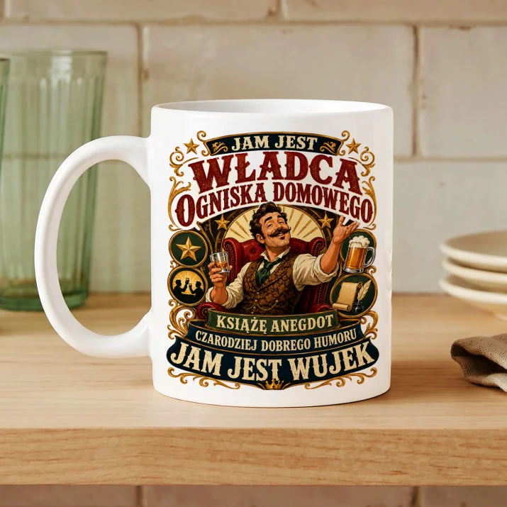 Kubek Z Nadrukiem Dla Wujka Prezent Dla Mężczyzny: Władca Rodzinnych Anegdot Kubek Z Nadrukiem Dla Wujka Prezent Dla Mężczyzny: Władca Rodzinnych Anegdot