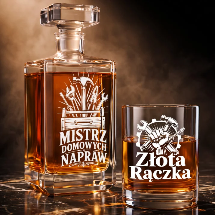 Zestaw Do Whisky Dla Taty Prezent Na Dzień Ojca Dla Mężczyzny: Mistrz Domowych Napraw