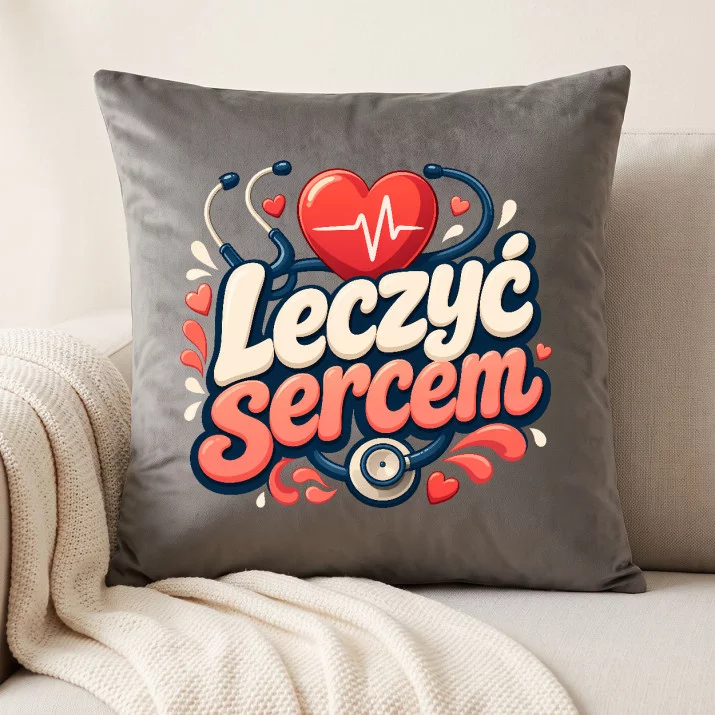 Poduszka Dekoracyjna Dla Lekarza Prezent Dla Mężczyzny: Leczyć Sercem -