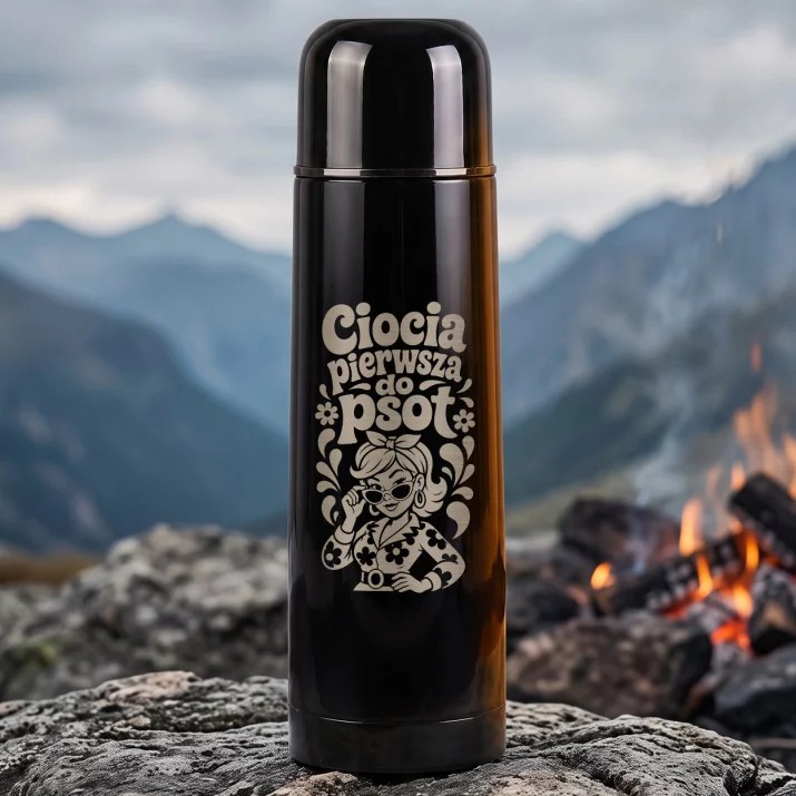 Termos 500ml Dla Cioci Prezent Dla Kobiety: Ciocia Pierwsza Do Psot Termos 500ml Dla Cioci Prezent Dla Kobiety: Ciocia Pierwsza Do Psot