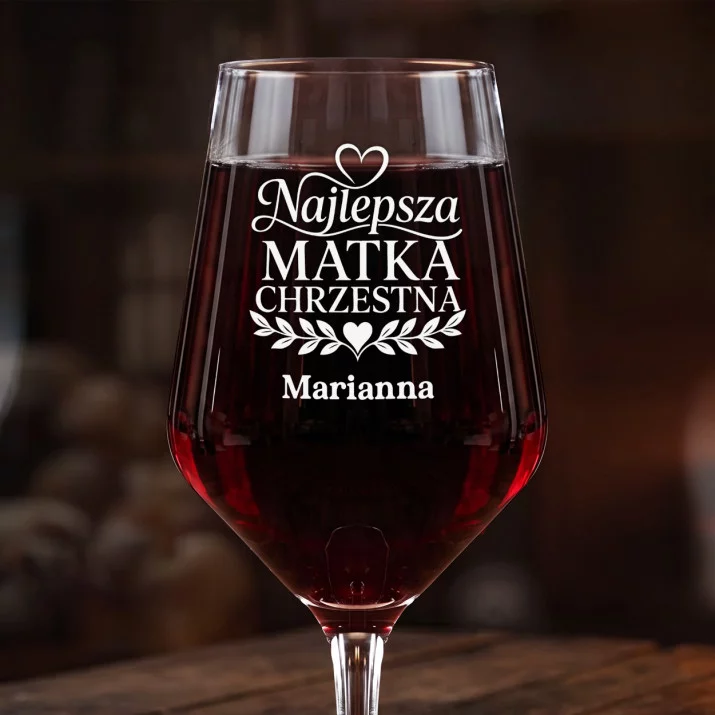 Mega Kieliszek Do Wina z Grawerem Dla Matki Chrzestnej Prezent Dla Kobiety: Najlepsza Matka Chrzestna Mega Kieliszek Do Wina z Grawerem Dla Matki Chrzestnej Prezent Dla Kobiety: Najlepsza Matka Chrzestna