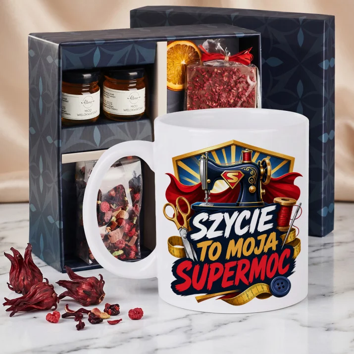 Zestaw Prezenowy Z Kubkiem Dla Krawcowej: Super Moc Zestaw Prezenowy Z Kubkiem Dla Krawcowej: Super Moc