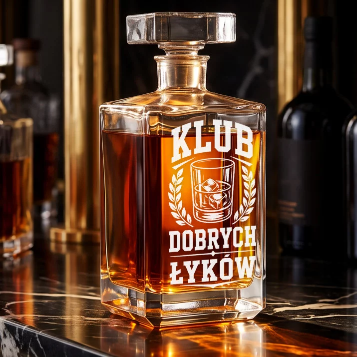 Karafka Do Whisky z Grawerem Na Święta Prezent: Klub Dobrych Łyków Karafka Do Whisky z Grawerem Na Święta Prezent: Klub Dobrych Łyków