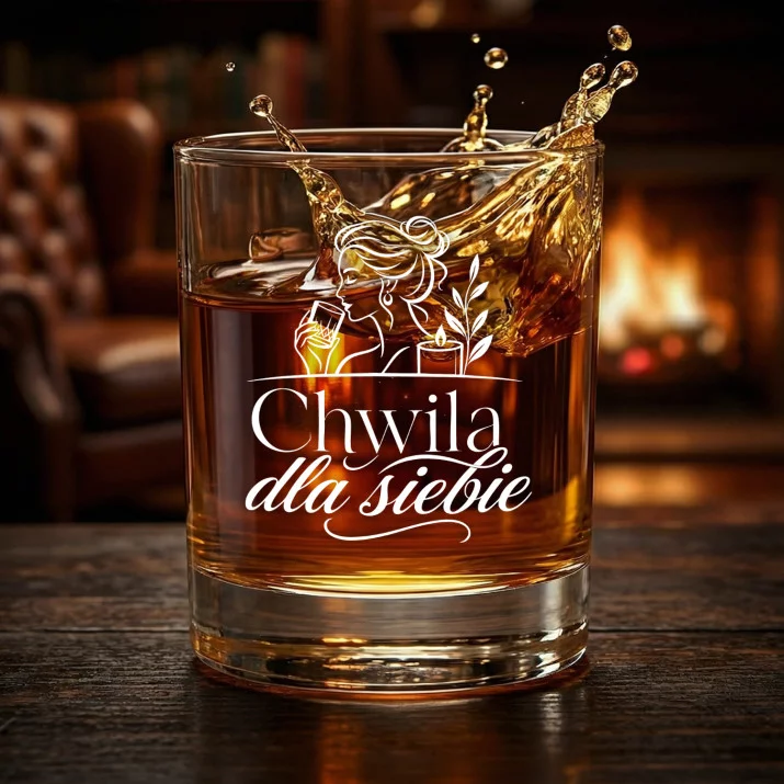 Szklanka Do Whisky Na Święta Prezent Dla Kobiety: Chwila Na Siebie Szklanka Do Whisky Na Święta Prezent Dla Kobiety: Chwila Na Siebie
