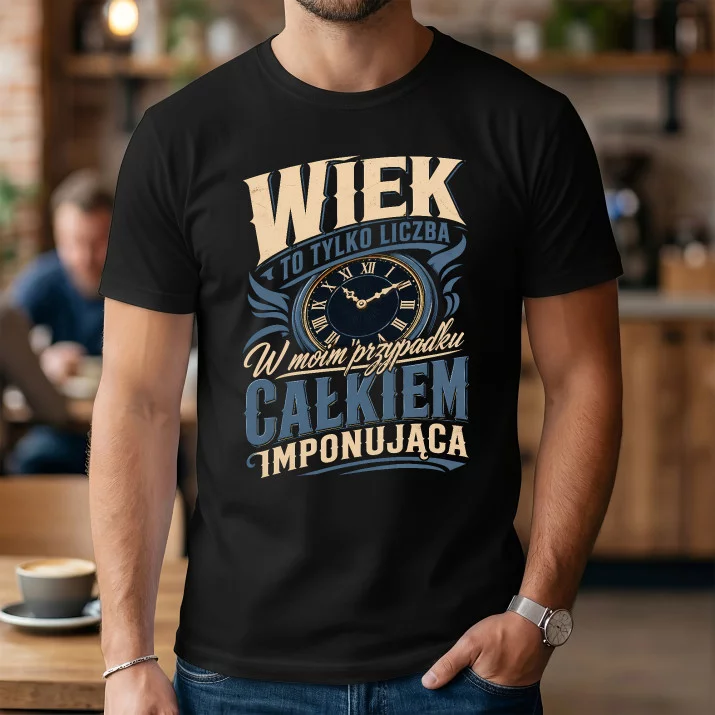 Koszulka Męska Na Urodziny Prezent Dla Mężczyzny: Wiek To Liczba