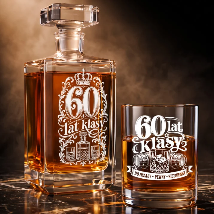Zestaw Do Whisky Na 60 Urodziny Prezent Dla Mężczyzny: 60 Lat Klasy